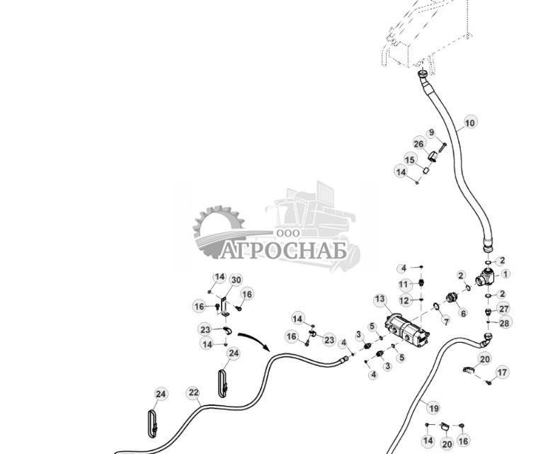 Насос и шланг мотовила с соломоразбрасывателем, Tier 2 - ST831736 921.jpg